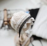 dentelle polyester 8mm blanc noir motifs floraux vintage romantique semi transparent chapeau décoration