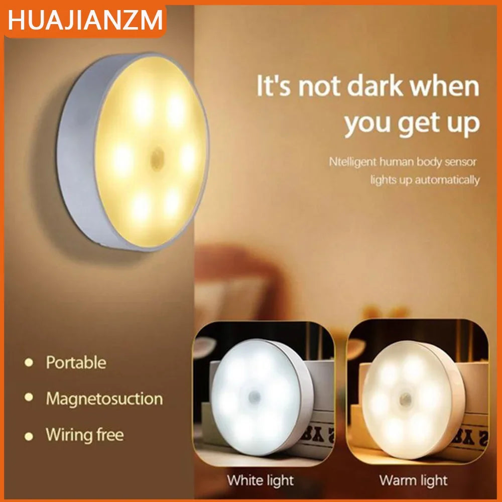 veilleuse led détecteur mouvement rechargeable aimant blanc moderne chambre nuit couloir escalier