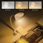lampe lecture led rechargeable blanc moderne clips portable