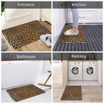 tapis léopard moderne imperméable antidérapant adhésif beige noir marron 40x60cm