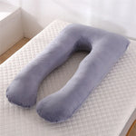 coussin maternité bleu clair forme polyester coton massage voyage literie allaitement
