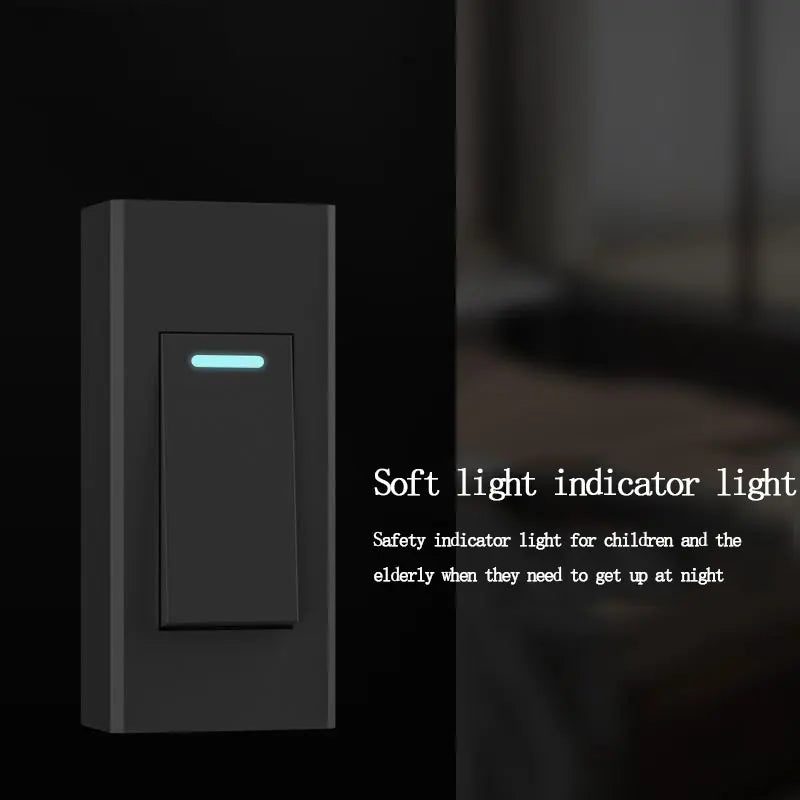 interrupteur mural smart noir gris indicateur lumineux certification vde ul rohs cqc