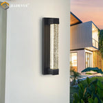 applique murale moderne noire transparente ip65 led éclairage extérieur balcon jardin