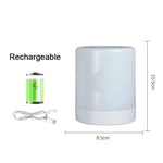 veilleuse lampe table led blanc moderne éclairage nuit chambre tactile charge