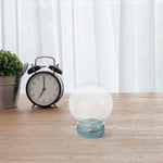 kit diy globe verre transparent socle bleu gris arbre noel flocons decoration intérieure unique
