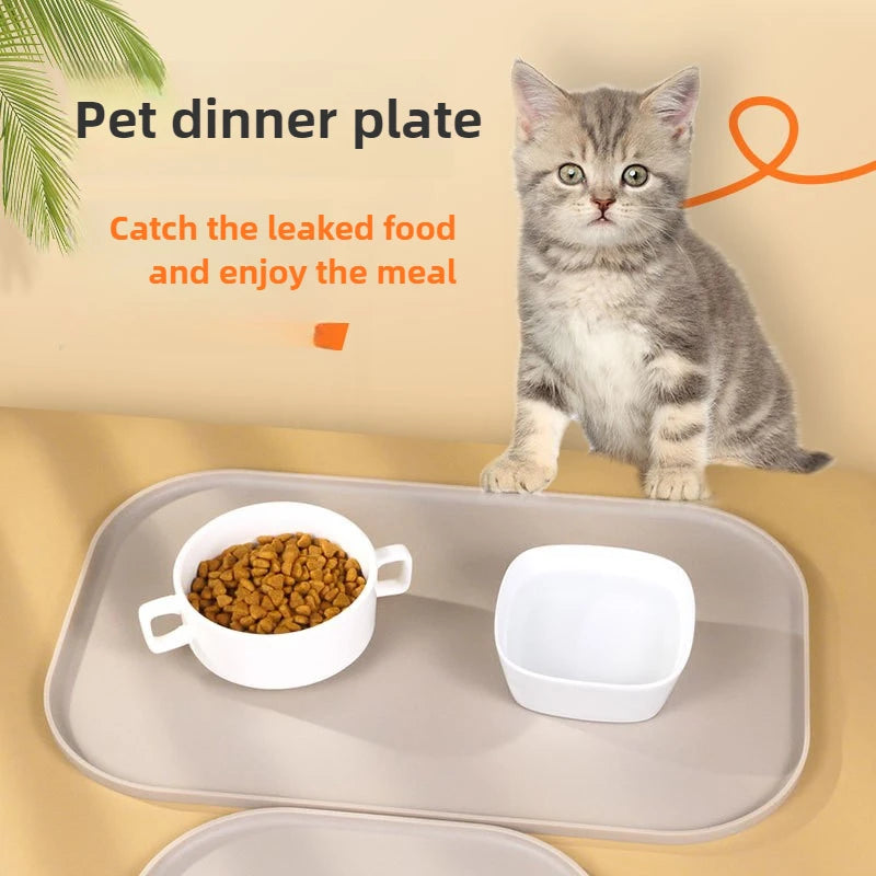 assiette animaux compagnie silicone gris moderne facile nettoyage qualité alimentaire