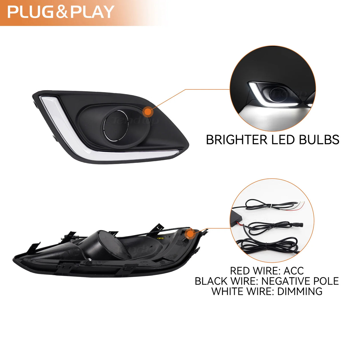 feux jour led antibrouillard blanc moderne suzuki swift 2014 2015 2016