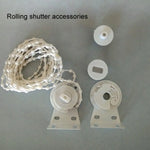 Kit fixation stores roulants blanc moderne rondelles vis câble 25mm 38mm