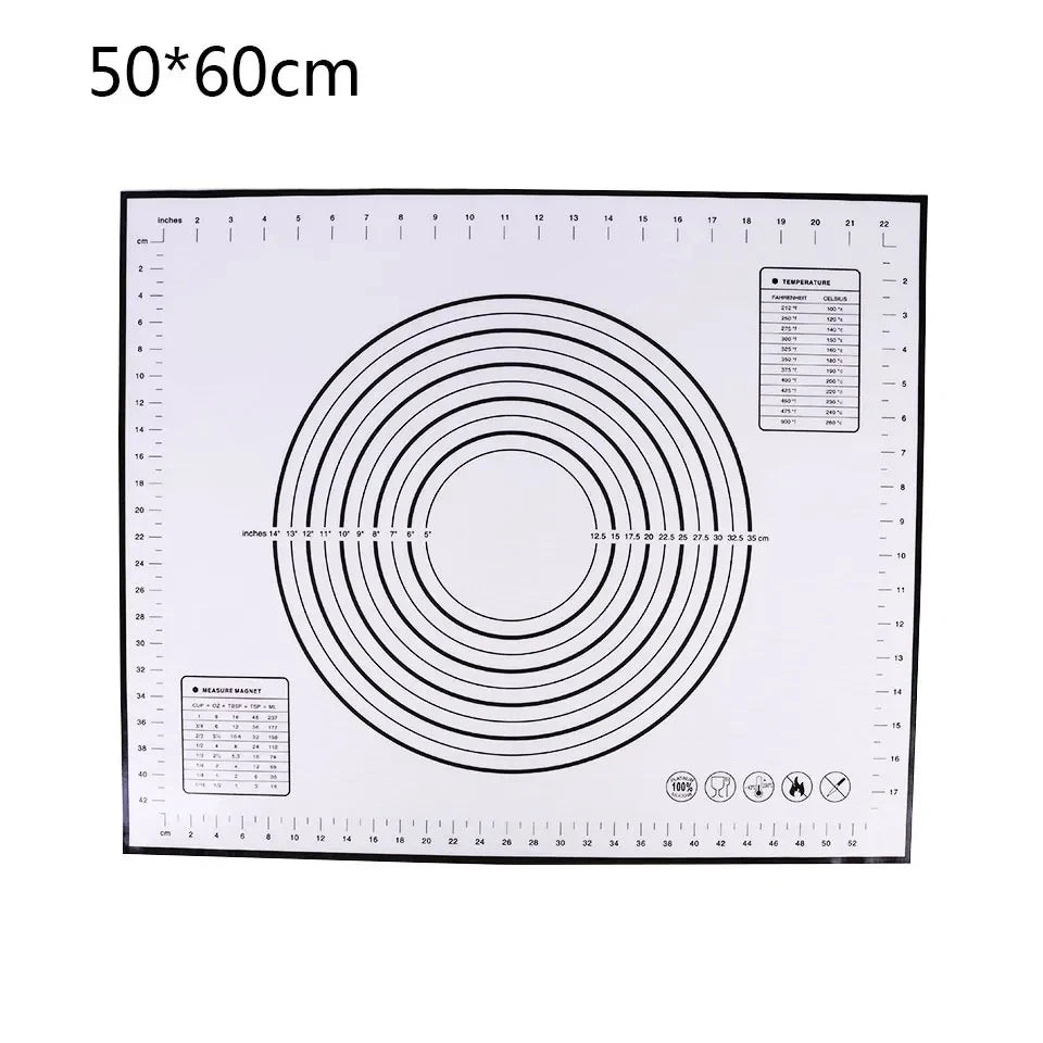 tapis pâtisserie silicone violet blanc dessins pâtisserie pratique rouleaux sucre pâte four