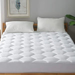 housse matelas épaisse quiltée motif cube d'eau blanc simple moderne