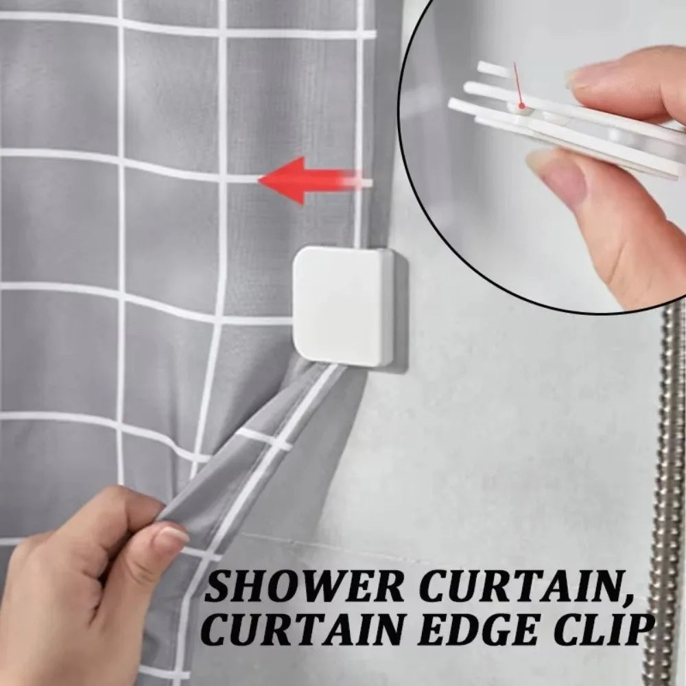 clips adhésifs rideau douche blanc moderne 5cm 45cm coupe eau fixe