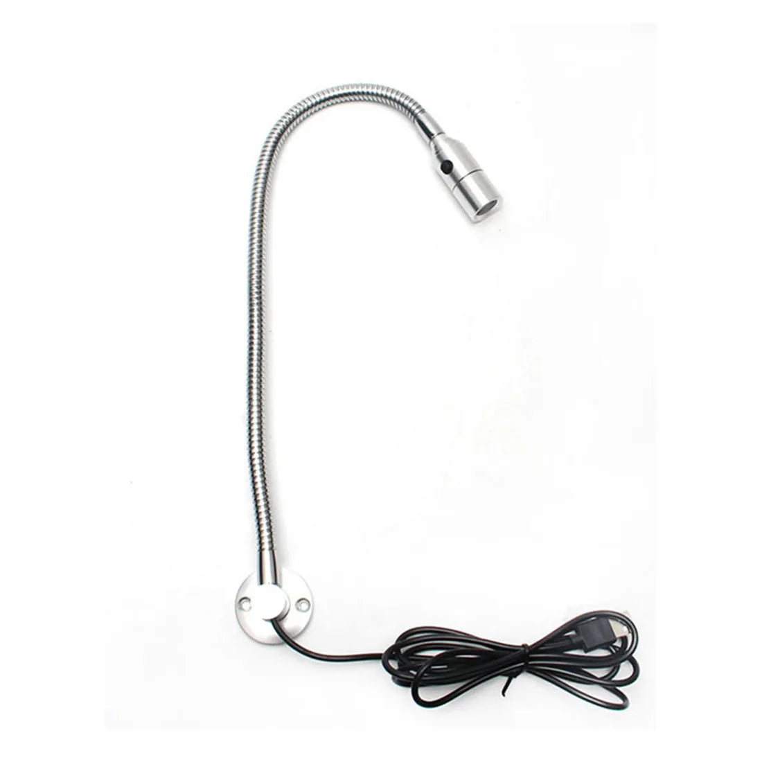 lampe flexible industrielle led noir argent interrupteur câble usb moderne travail réparation