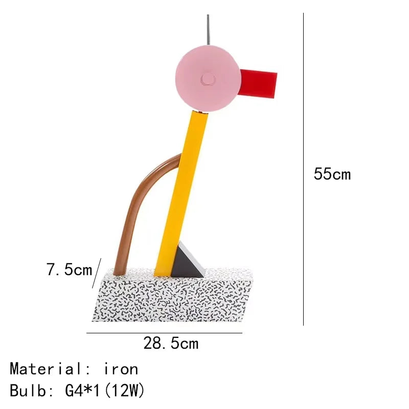 lampe table moderne rouge imprimée léopard abat jour rond interrupteur mural jaune noir blanc