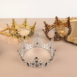couronne or argent strass baroque élégante adhésive décoration fête princesse baby