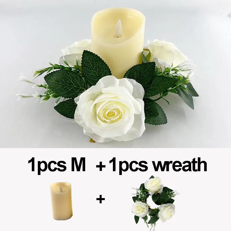bougies led blanc crème effet flamme réelle sans danger moderne décoration mariage fêtes rondes