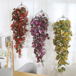 guirlande artificielle feuilles vertes moderne extérieur accrochable 100cm 66feuilles 25cm diameter