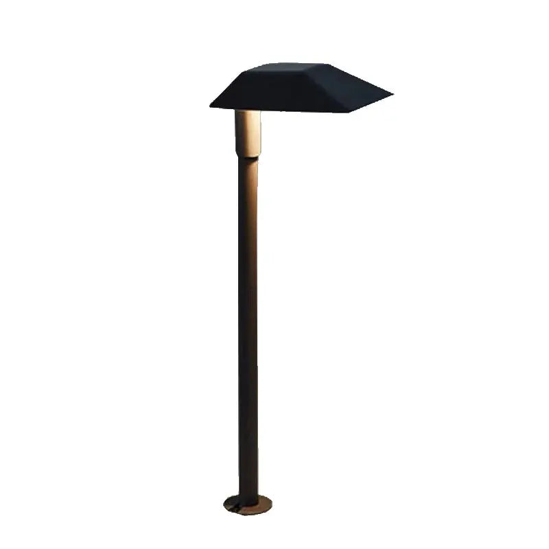 lampe solaire noire moderne ip65 base plate éclairage extérieur industriel led aluminium