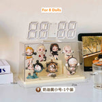 présentoir transparent figuriannes rangement moderne compartiments adhésif collection réutilisable respectueux environnement exposant divers articles