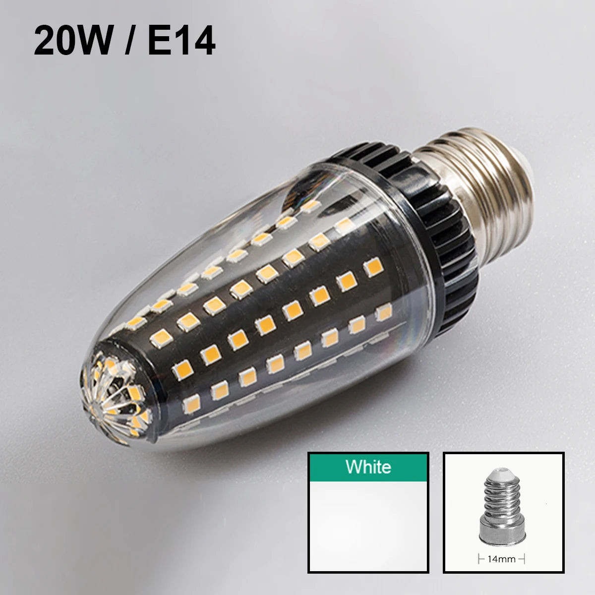ampoule led e27 e14 30w 20w blanc chaud froid verre transparent moderne