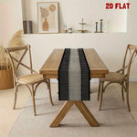 nappe table carreaux noir gris blanche moderne décoration intérieure automne hiver lin