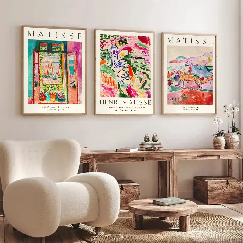 affiches art abstrait multicolore moderne toile impression sans cadre chambre maison decoration