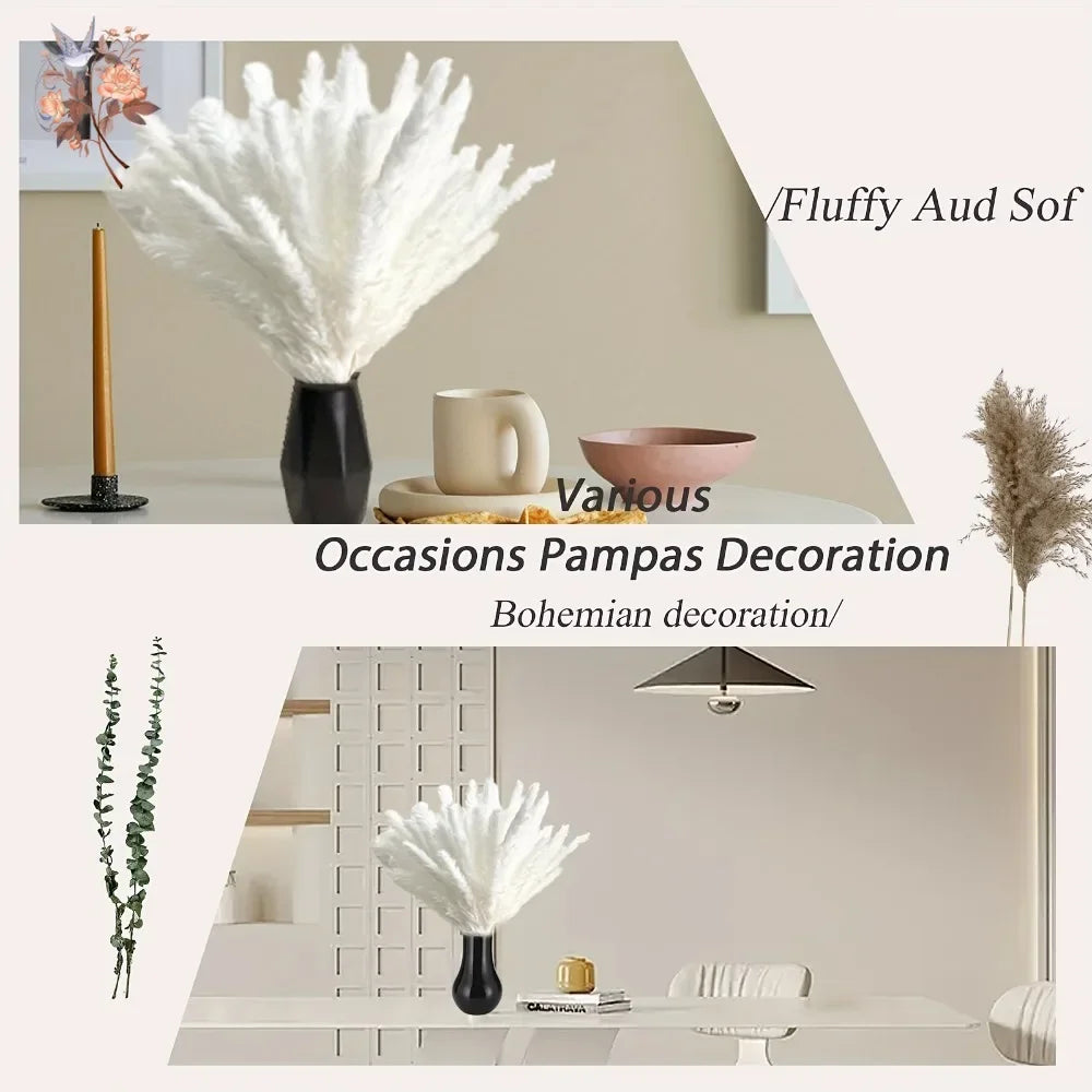 décoration boho bouquet plumes blanches douces intérieur anniversaire mariage