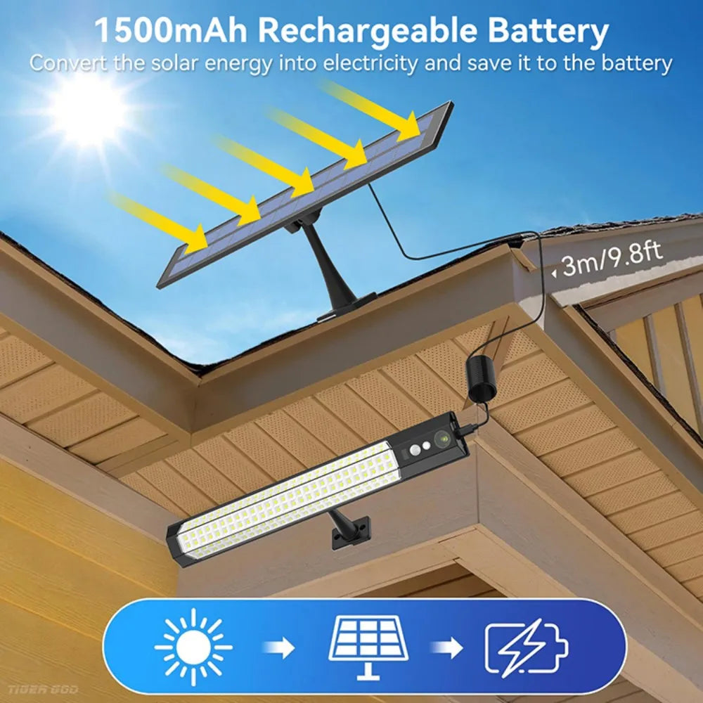 lampe solaire capteur mouvement camping extérieure murale étanche contemporaine jardin sécurité patio led rechargeable
