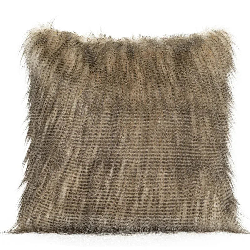 taies d'oreiller carrées tartan tissu chenille beige noir blanc décoratives modernes