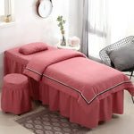 lit massage blanc beige rose gris marron uni moderne coussin tête pieds