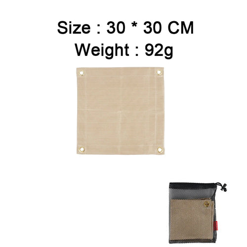 tapis protection barbecue beige clair toile jute dorés moderne extérieur résistant chaleur