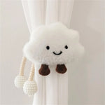 rideau japonaise polyester enfant sourire peluche blanc gris rose bleu mignon opacité chambre decoration