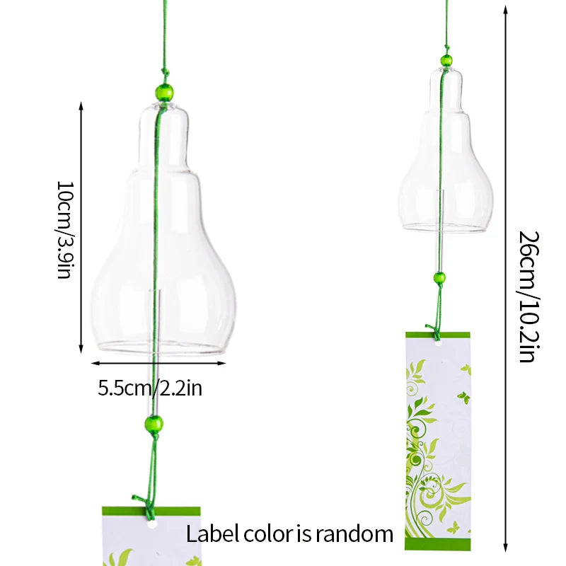 cloches vent transparentes clochette chime décoration jardin minimalisteextérieur decoration hanging wind bell multicolore chapelet