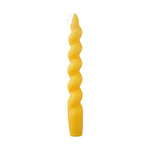 bougies parfumées vert pastel jaune rose blanches twistées moderne support nœud anniversaire décoration maison
