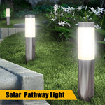 lampe solaire moderne argentée adhésive éclairage extérieur ip65 led vacances patio jardin
