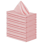 serviettes table unies noir jaune gris blanc modernes élégantes 12 pièces clips dorés cocktail