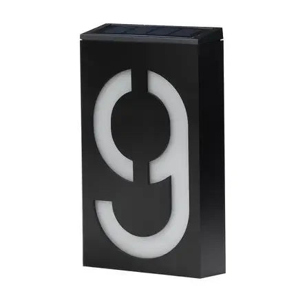 lumière solaire numéro rue ip65 led moderne adhésif extérieure porte villa blanc noir
