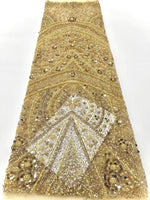 tissu décoratif vert olive noir doré rose pâle sequins motifs floraux broderie luxueux élégant