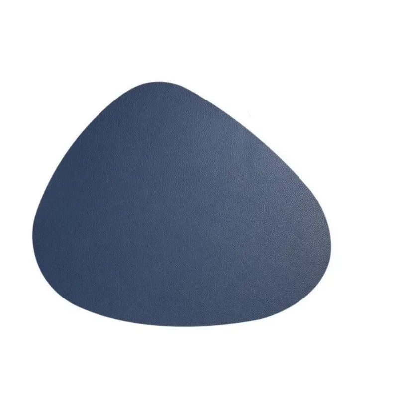 tapis table moderne cuir synthétique imperméable cuisine repas couleur grise
