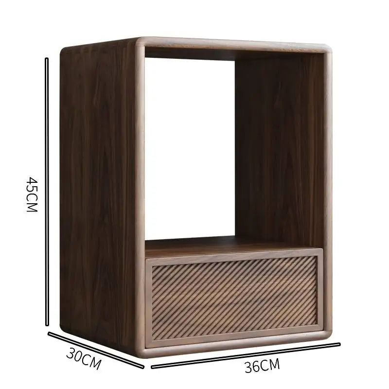 meuble modular bois clair grille moderne poignées vases bougies livres