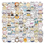 autocollants kawaii dessins animés moderne blanc divers personnages 100pcs thermos gobelet