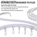 rideau rail flexible blanc moderne clips fixation plaques vis système coulissantINCTEDELETELASTWORD