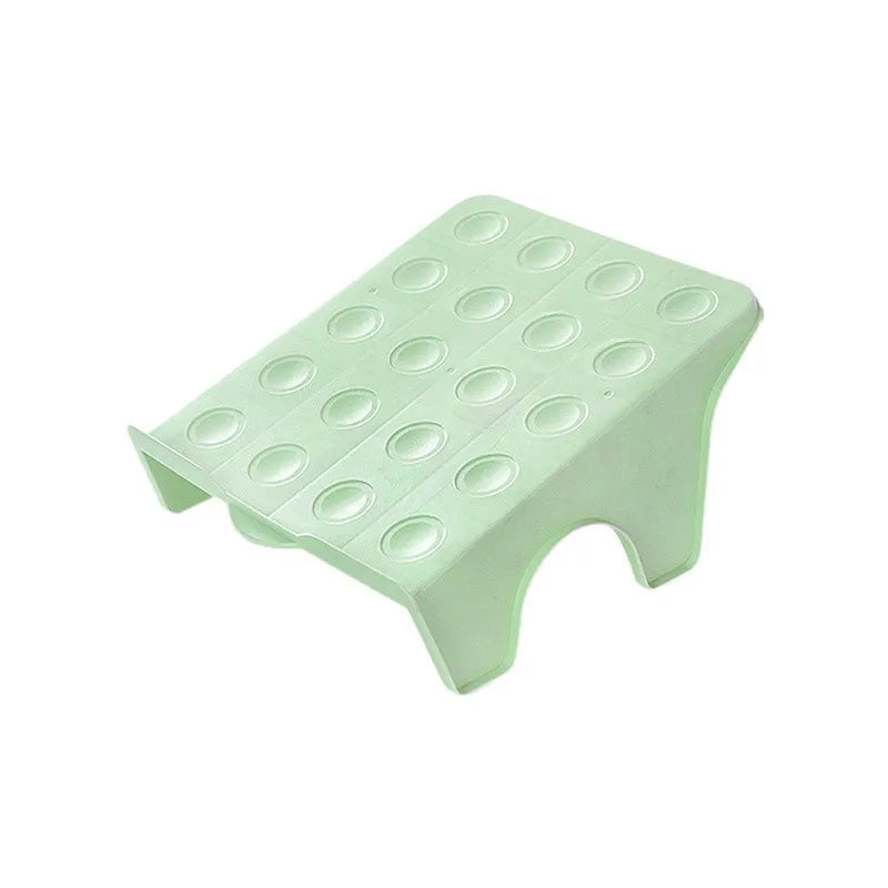 organisateur chaussures étagère rangement minimaliste cintre fer alvéoles circulaires relief blanc beige
