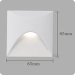 applique murale led moderne blanc noir 60lm ip65 aluminium fixée