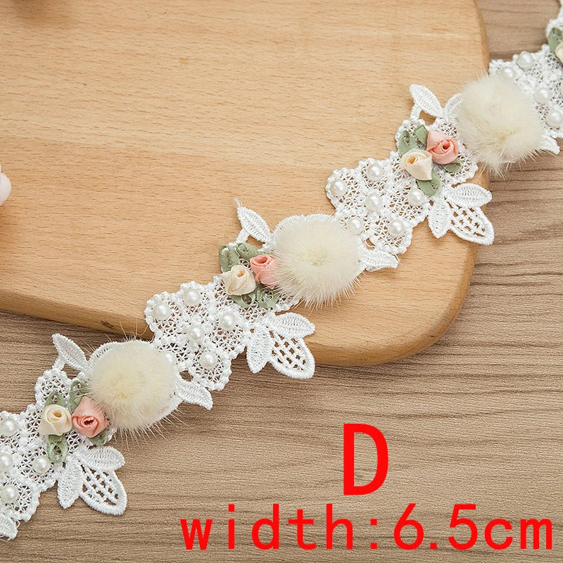 ruban dentelle fleurs papillons blanc rose pâle vert clair mariage vintage romantique artisanal DIY