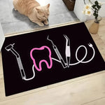 tapis sol dentaire motif dent mousse antidérapant velours salon entrée maison moderne décor