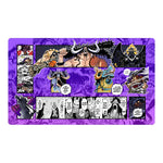 tapis souris anime personnages combats dialogues rouge noir violet marron illustrations opaques