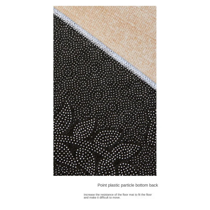 tapis moderne rayé beige gris tissage bordure anti dérapant polyester durable intérieur prière
