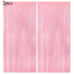 rideau franges rose brillant décoration mariage anniversaire fête gâteau cupcakes ballons confettisDecorationMuraleFestiveFrangesRoseBrillantesPourEvènementsFamiliauxEtProfessionnels