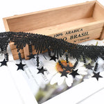 ruban décoratif or argent noir étoiles paillettes festif 85mm polyesterFRINGE TRIM SEQUIN TASSEL TRIM