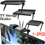support rangement mural noir fibre carbone clips magnétiques rangement moderne TV organisation